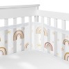 Sweet Jojo Designs Crib Bedding + BreathableBaby Breathable Mesh Liner Girl Boho Rainbow Pink Gold and Taupe - 6pcs - 3 of 4
