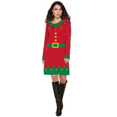 Mrs claus best sale sweater dress walmart