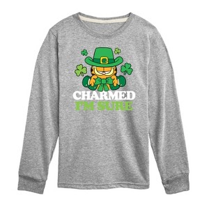 Boys' - Garfield - Charmed Im Sure Long Sleeve Graphic T-Shirt - 1 of 4