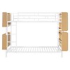 TiramisuBest Full Over Full Size Metal Bunk Bed with Ladder and Full-Length Guardrail, Storage Space, No Box Spring Needed - 4 of 4