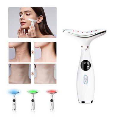 Neck Face Massager, 3 Color Portable Facial Massager for Enhanced Face, Neck and Shoulder Care with Vibrating and Warming Function