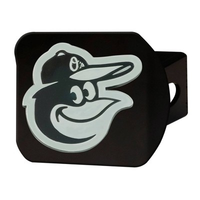 MLB Baltimore Orioles Chrome Metal Hitch Cover - Black