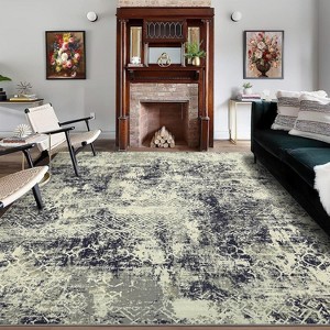 Modern Abstract Patterned Rugs,Non-slip Non-shedding,Low Pile Foldable Rugs Machine Washable,Bedroom,Living Room,Game Room - 1 of 4