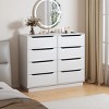TiramisuBest White 8-Drawer Dresser,47.2'' Wide Wooden Chest with Large Capacity Storage for Bedroom, Living Room & Entryway - 3 of 4