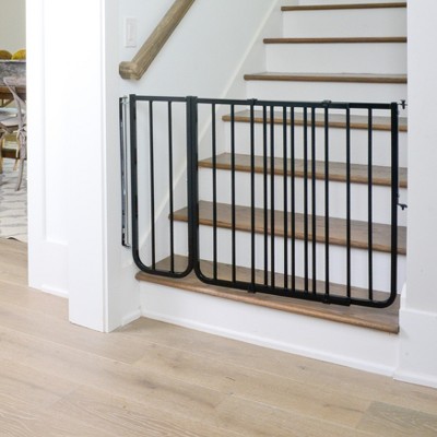 Black 10.5-Inch Metal Gate Extension for Pets and Babies