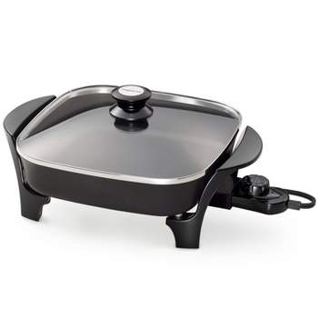 970115514M Brentwood SK-46 8-Inch Nonstick Electric Skillet in Black with  Lid