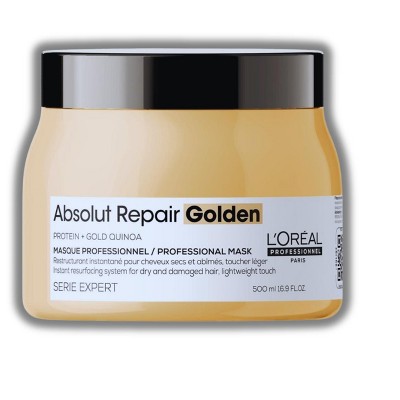 L'oreal Serie Expert ABSOLUT REPAIR GOLD GOLDEN MASK (16.9 oz XXL Size) Intense Nourishment | Loreal Absolute Repair Hair Treatment