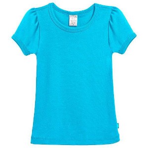 City Threads Girls 100% Cotton Short Sleeve Puff Classic Fit Tee - USA-Made - 1 of 4