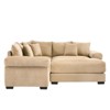 Aukfa Oversized Cloud Modular Sectional Sofa with Movable Ottoman, Corduroy Fabric, Extra-Thick Armrests,Easy Assembly, Ergonomic£¬Camel - 2 of 4