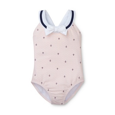 Hope & Henry Girls' One-Piece Sailor Swimsuit, Kids