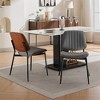 Dining Chairs Set of 2, Mid Century Modern Upholstered Dining Chair with Metal Legs, Upholstered Dining Chairs Set for Home Office Kitchen Dining Room - 2 of 4