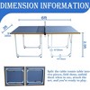 6ft Mid-Size Table Tennis Table Foldable & Portable Ping Pong Table Set with Net, 2 Table Tennis Paddles and 3 Balls , Cyan - 3 of 4