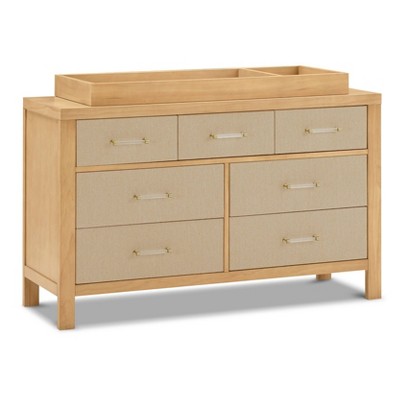 Honey and Sand Eco-Weave Double Dresser with Gold Pulls