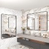 KIOTEE Rectangular Aluminum Alloy Framed and Tempered Glass Wall Bathroom Vanity Mirror in Matte Black - 2 of 4