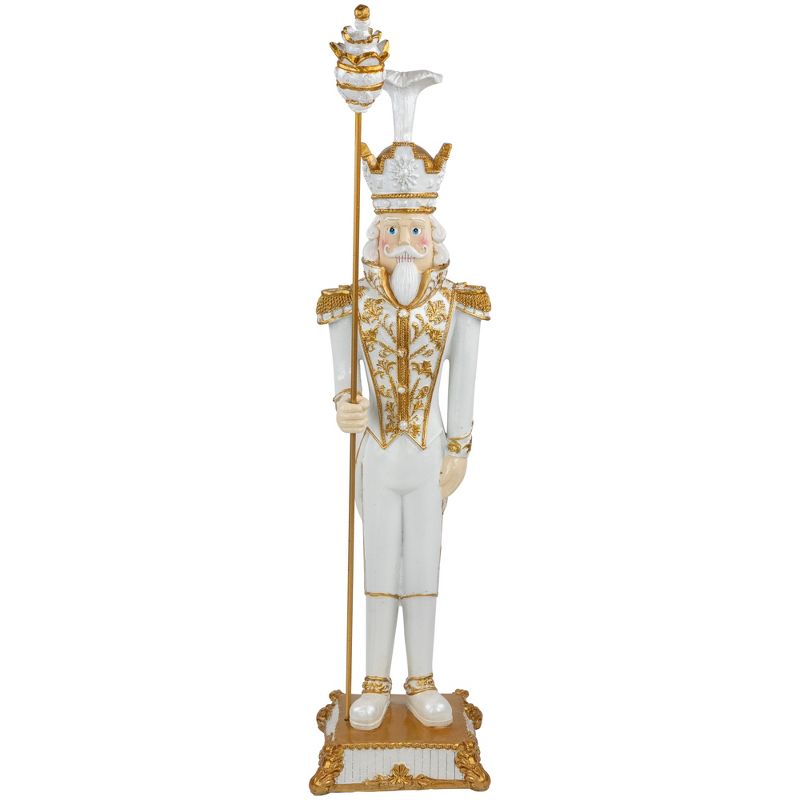 Northlight Christmas Nutcracker Soldier with Scepter - 25.75" - White and Gold, 1 of 6