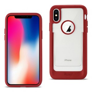 Reiko iPhone X/iPhone XS Belt Clip Polymer Case in Clear Red - 1 of 4