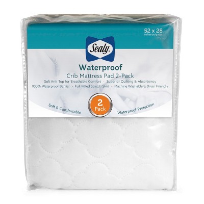 sealy stain protection crib mattress pad