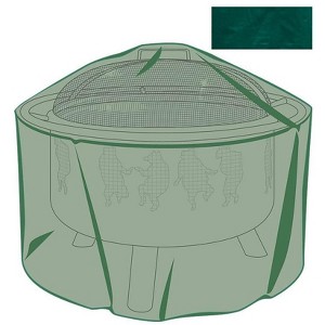 Plow & Hearth 32" Dia. x 18"H All-Weather Outdoor Fire Pit Cover, in Green - 1 of 2