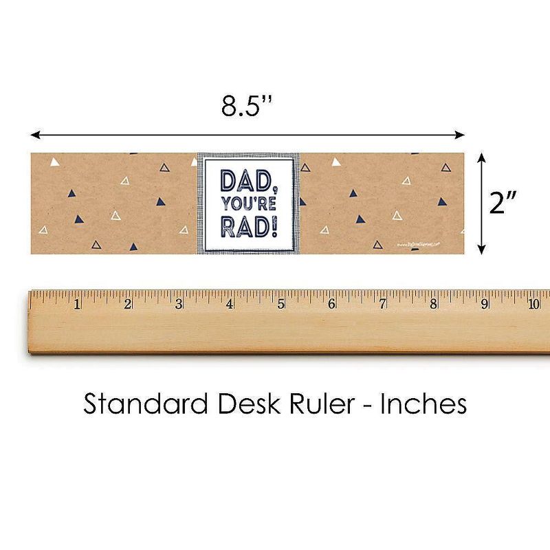 Big Dot of Happiness My Dad is Rad - Father's Day Water Bottle Sticker Labels - Set of 20, 5 of 6