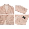 Anna-Kaci Women's Long Sleeve Sequin Blazer Jackets Casual Sparkly Coat with Pocket - 4 of 4