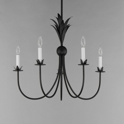 Anthracite Black 5-Light Candle Style Chandelier