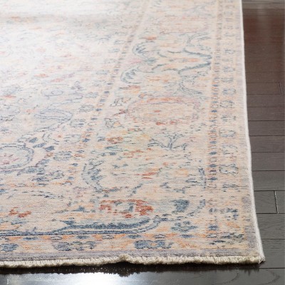 Hand-Knotted Gray Wool and Viscose Square Rug 4' x 4'