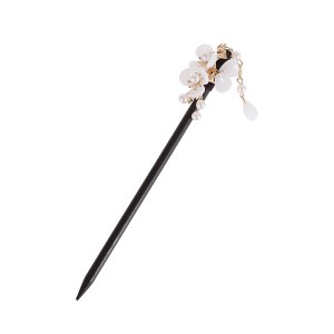 Unique Bargains Three-petal Flower Tassel Hair Chopstick 1 Pc - 1 of 4