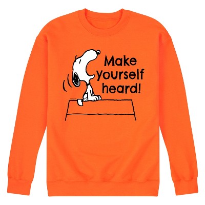 Men's - Peanuts - Make Yourself Heard Graphic Fleece Sweatshirt
