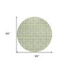 Artichoke Green And Ivory Geometric Washable Indoor Outdoor Area Rug - 3 of 4