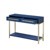 Infurnic Decorative Storage Cabinets Retro Hallway Table with Striking Geometric Design for Entryway and Living Room, Blue, 45.5"*14.8"*33.3" - 4 of 4