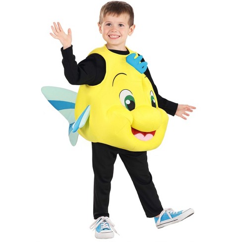 HalloweenCostumes.com 4T Disney Flounder Toddler Costume., Yellow/Blue/Blue