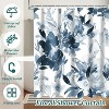LunaLulinlk Blue Floral Fabric Shower Curtain - 2 of 3