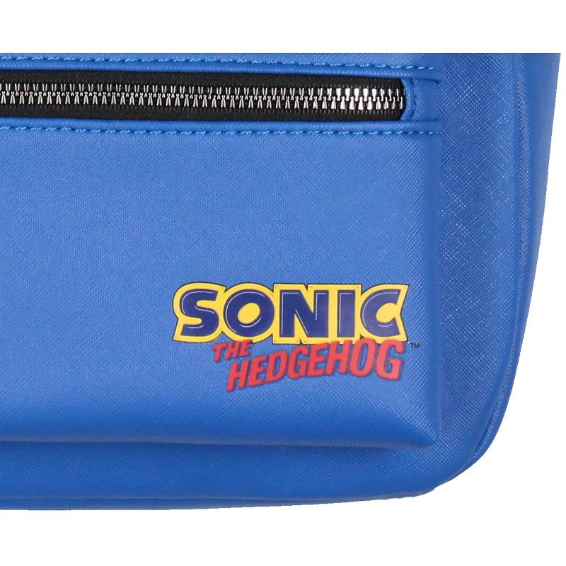 Sonic The Hedgehog Character with 3-D Ears and Quills Mini Faux Leather Backpack Blue, 3 of 5