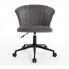 Home Office Chair, Velvet Fabric Rotating Flower-Shaped Computer Desk And Chair, Suitable For Home Office Or Bedroom - 4 of 4