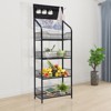 YIYIBYUS 4 Tier Black Vegetable Fruit Baskets Standing Storage Racks - 2 of 4