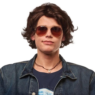 Costume Culture by Franco LLC 80s Dude Brown Adult Costume Wig | One Size