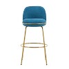 Christopher Knight Home Mads Indoor Metal Frame Upholstered Armless Barstools (Set of 2) - 4 of 4