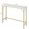 Narrow Console Table, Gold Sofa Table with Outlets, Behind Couch Table for Living Room, Hallway Table for Entryway - 3 of 4
