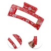 Unique Bargains Christmas Hair Clips Square Santa Claus for Christmas 3.35"x1.77"x1.57" Red 1 Pc - 3 of 4