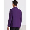 Lars Amadeus Men's Slim Fit Peaked Lapel Double Breasted Prom Wedding Blazer - 3 of 4