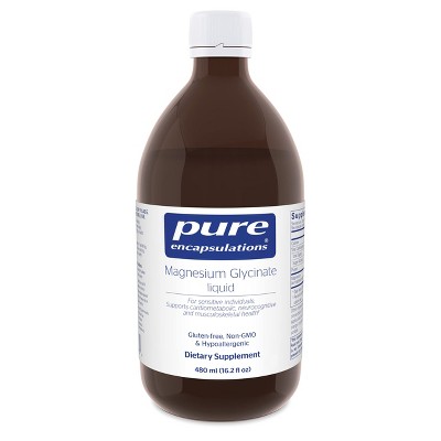 Pure Encapsulations Magnesium Glycinate Liquid - Supports Bone Health & Heart Health* - Vegan, Gluten Free & Non-GMO - 16.2 fl oz