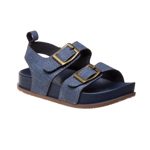 Rugged Bear Hook And Loop Boys Toddler Footbed Sandals Navy 5