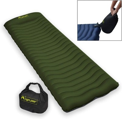 Chive Green Inflatable Curved Air Sleeping Mat