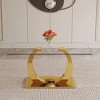 Infurnic Coffee Tables Transparent Glass Coffee Table, a Perfect Blend of Durability and Elegance for Living Room and Balcony, Gold, 63"*35.4"*30" - 2 of 4