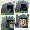 GustoWave 7x10 FT Portable Outdoor Storage Shed, UV-Resistant Carport for Motorcycle, Firewood - 3 of 4