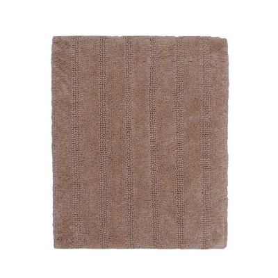 Lavish Striped Soft Plush Cotton Bath Rug 22" X 60" Natural by KnightsBridge