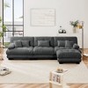 NicBex Couches for Living Room 3-Seater Sofa Cloud Couch Comfy Chenille Upholstered Modular Deep Seat Sofa with 5 Pillows and Ottoman - 3 of 4