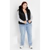 Women's Plus Size Ava Puffer Vest - black | CITY CHIC - image 3 of 4