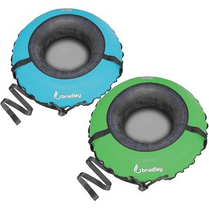 Bradley Set of 2 heavy duty tubes for floating the river; Whitewater tube; Rubber inner tube with cover for river floating; river raft - 1 of 4