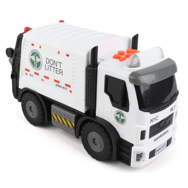 NYC Sanitation Motorized Garbage Truck with Lights & Sounds NY32000, 2 of 4